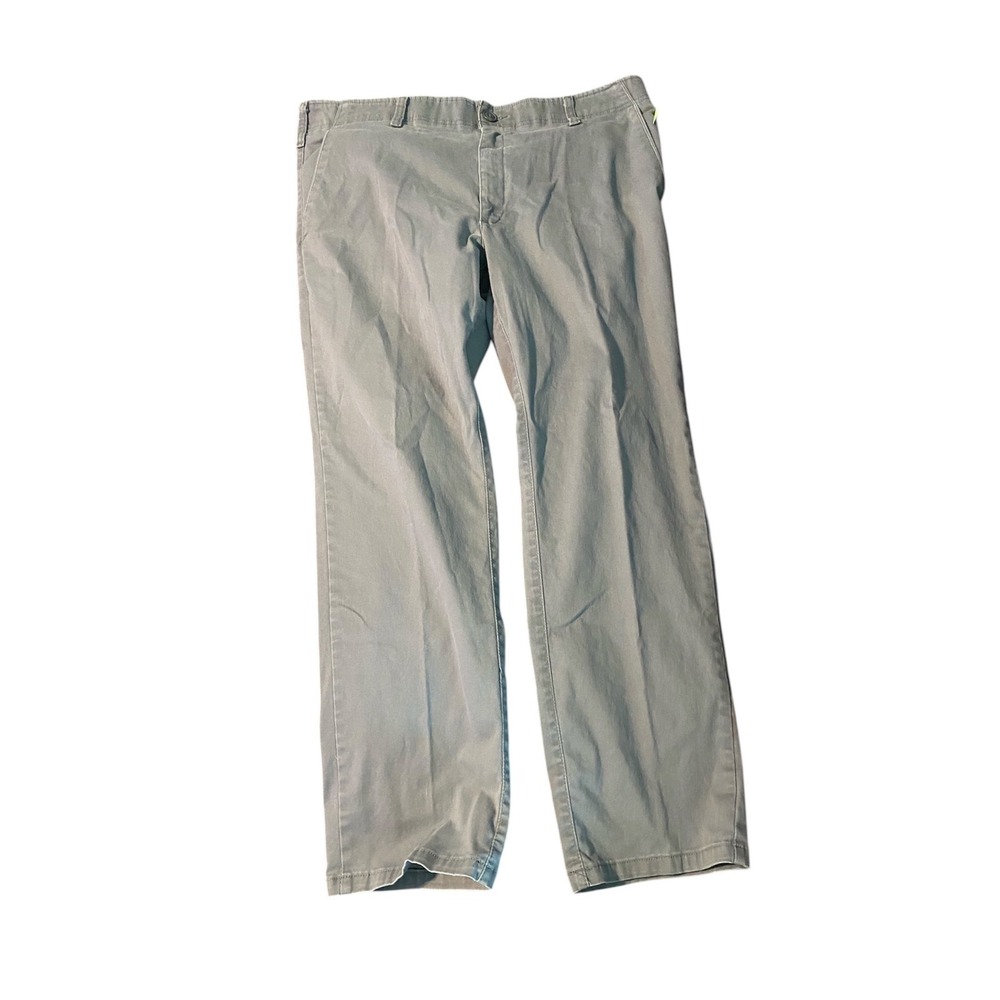 Lee Extreme Motion Mens Regular 38x30 Straight Leg Pants Grey Chinos 2014436